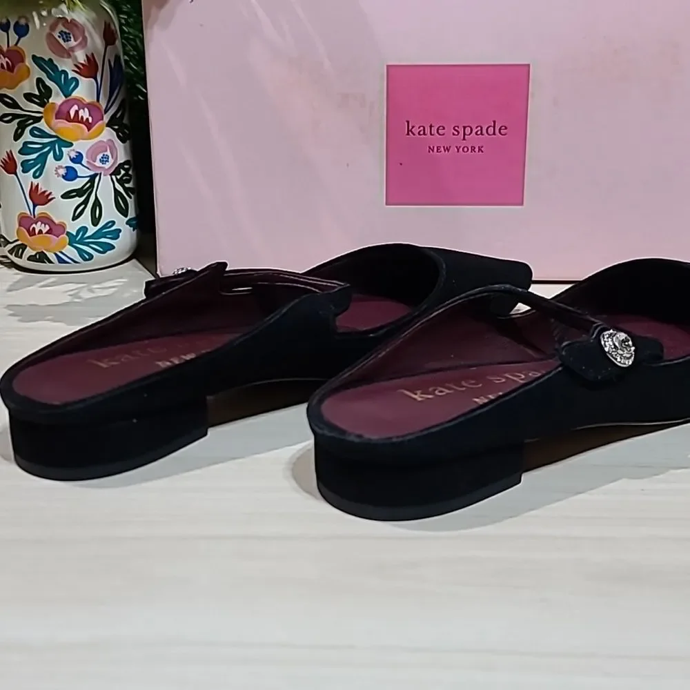 Kate Spade New York Meg Suede Black Mules - US Women's 7 M